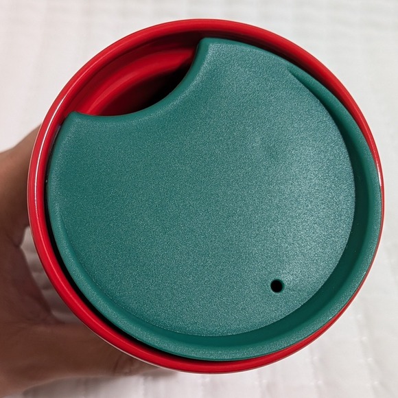 Starbuck Holiday Christmas Ceramic Travel Mug Tumbler with Slide Lid 2024 12 oz - Picture 4 of 6